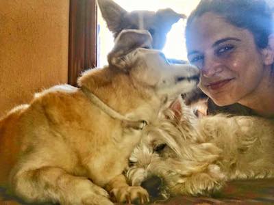 Mía, Croketa, Lea y Alba educadora canina